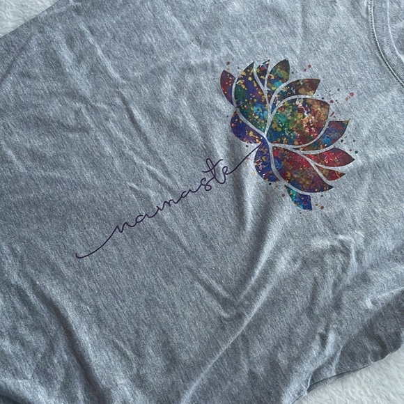 Grey Namaste t shirt - Picture 2 of 3